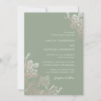 Salbei Beige Weiße Vintage Botanische Florale Hoch