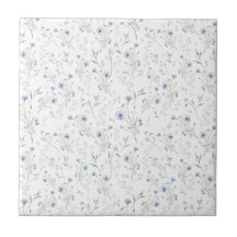Salbei Blau Aquarell Wildblumen Blumen Custom Name