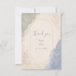 Salbei Blau Botanische minimale Hochzeit Dankeskarte
