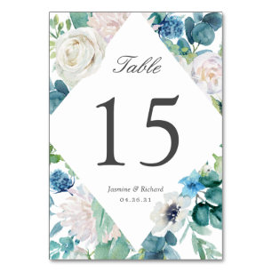 Salbei-Blumen-Hochzeitstisch-Nummer Tischnummer