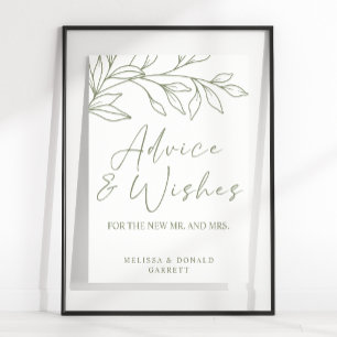 Salbei Boho-Blume Einfache Hochzeitsberatung & Wün Poster