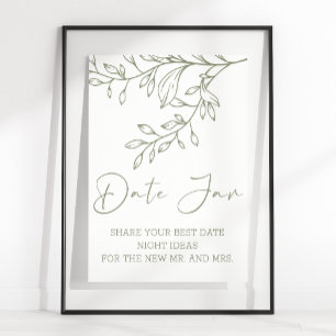 Salbei Boho Blumen Date Night Poster