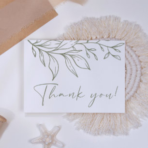 Salbei Boho Blumenhochzeit Dankeskarte
