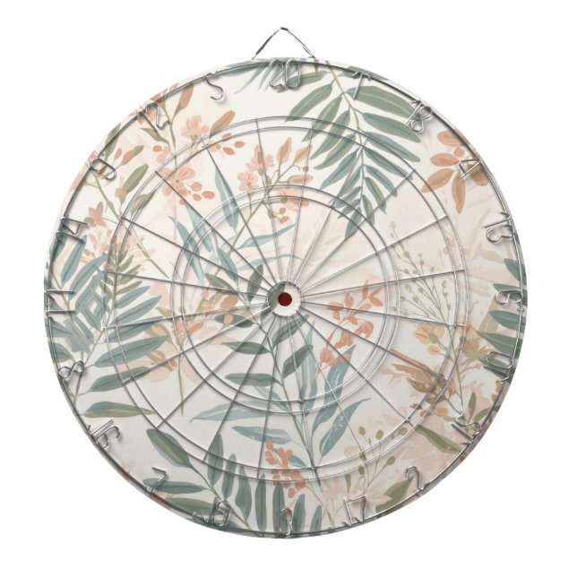 Salbei Botanical Blush Blatt Aquarellmuster Dartscheibe (vorne)