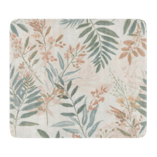 Salbei-Botanical-Blush-Blatt-Aquarellmuster Schneidebrett