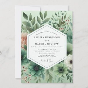 Salbei-Botanische Ätherische Hochzeit Einladung