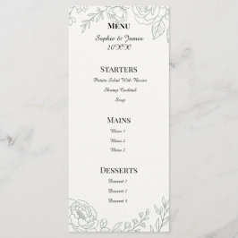 Salbei-Botanische Hochzeit Menükarte