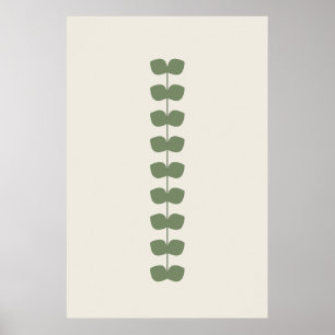 Salbei-Botanischer-Blattdruck-Wandkunst Poster