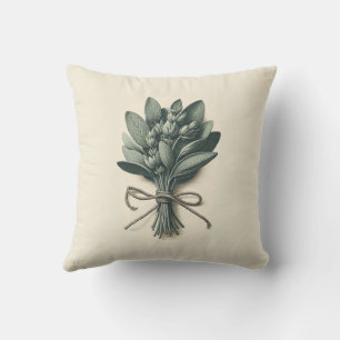 Salbei-Büschel Vintage Botanische Apotheke Pflanze Kissen