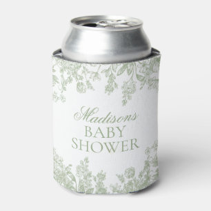Salbei-Chinoiserie-Vintage-Blumen-Baby-Party Dosenkühler