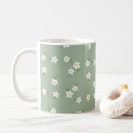 Salbei-Daisy-Blumen-Tasse | Handgezeichnete Botani Kaffeetasse