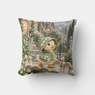 Salbei-Entenküken-Regenmantel-Gartenbrücke Kissen