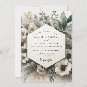 Salbei Ethereal Bloom Hochzeit Einladung
