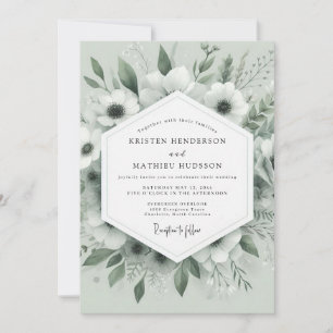 Salbei flüsternde Anemone Hochzeit Einladung