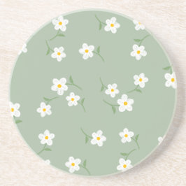 Salbei-Gänseblümchen-Blumen-Unterleger | Elegante Getränkeuntersetzer
