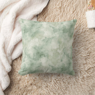 Salbei Green Watercolor Muster Kissen