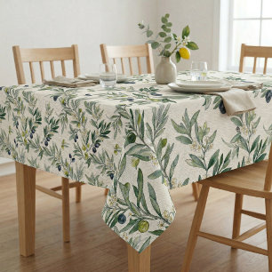 Salbei-Grün-Aquarell-Französisches-Land-Olive Tischdecke