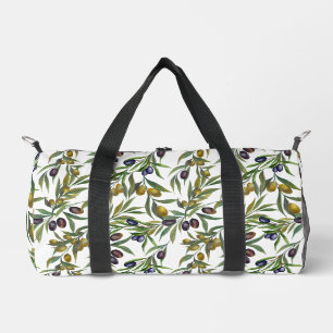 Salbei-Grün-Aquarell-Französisches-Land-Oliven-Mus Duffle Bag