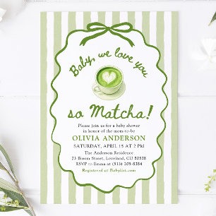 Salbei Grün Baby Wir lieben dich so Matcha Babypar Einladung