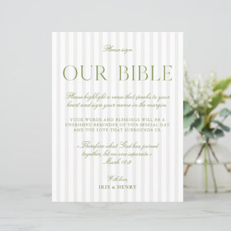 Salbei-Grün & Beige Hochzeit Unser Bibelzeichen