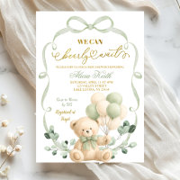 Salbei-Grün-Bow-Coquette-Bär-Baby-Party
