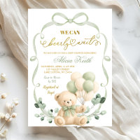 Salbei-Grün-Bow-Coquette-Bär-Baby-Party