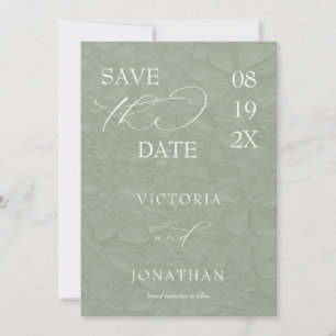 Salbei-Grün Einfach Elegant Save The Date