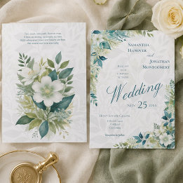 Salbei Grün Eukalyptus Elfenbein Hochzeit Einladung