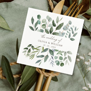 Salbei Grün Eukalyptus Grünzeug Blatt Hochzeit  Serviette