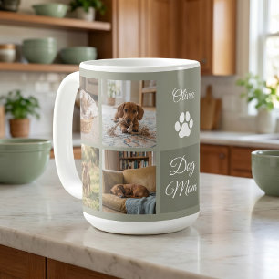 Salbei-Grün-Hundemutter-Pfotenabdruck 8 Fotos Benu Kaffeetasse