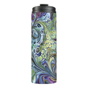 Salbei grün, lila blau thermosbecher