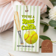 Salbei-Grün-Sport-Softball-Streifen-Valentinstag-T
