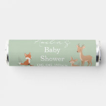 Salbei-Grün-Waldtier-Baby-Party