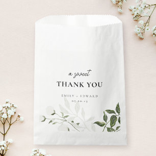 Salbei Grün & Weiße Blüten Ein Süßes Dankeschön Geschenktütchen