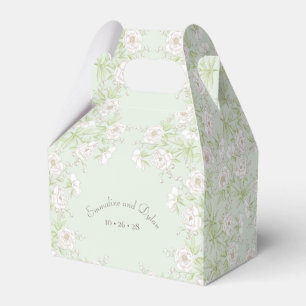 Salbei Grün Weiße Rose Hochzeit Geschenkschachtel