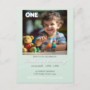 Salbei-Grüner Geburtstags-Dankeschön-Grußkarte Postkarte