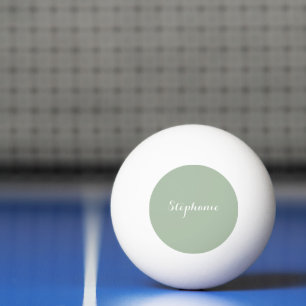 Salbei Grüner Name Moderne Elegante Monogramm Boho Tischtennisball