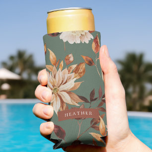 Salbei-Grüner Slim-Seltzer-Dosenkühler Selters Dosenkühler