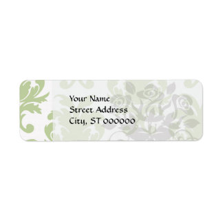 Salbei-grünes, großes Damastmuster