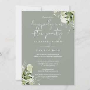 Salbei-Grünpflanzen Floral Happily Ever After Hoch Einladung