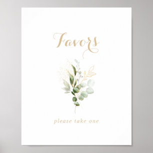 Salbei Grünzeug Eukalyptus Gold Geschenke Schild