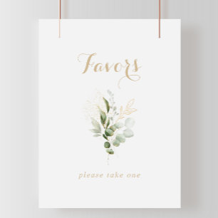 Salbei Grünzeug Eukalyptus Gold Geschenke Schild