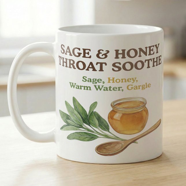 Salbei-Honig-Hals-Komfort-Tee-Rezept Kaffeetasse (Von Creator hochgeladen)