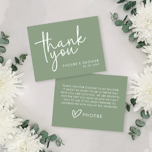 Salbei Minimalistischer Skript Junggesellinnenabsc Dankeskarte