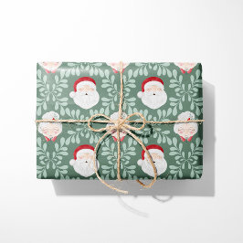 Salbei Mr. & Mrs. Claus Weihnachtspapier  Geschenkpapier