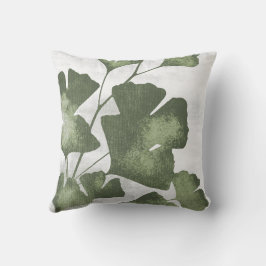 Salbei Olivgrüne Botanische Ginkgo Biloba Blätter Kissen