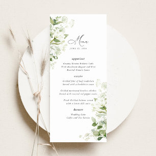 Salbei-Organisches-Grün-Hochzeitsempfangs-Dinner Menükarte