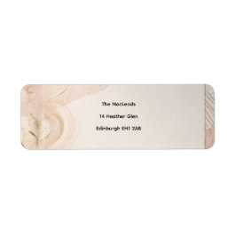 Salbei-Pfirsich-Botanisches-Rücksende-Adressetiket