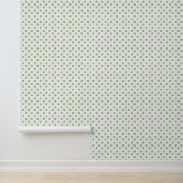 Salbei Polka Punkt Tapete