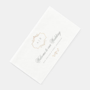 Salbei-Romantik-Oldtimerhochzeit Serviette